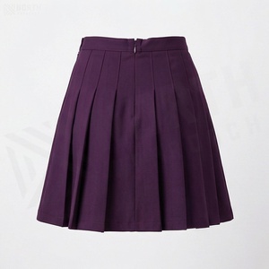 Minifalda plisada para mujer, color sólido, cintura regular, tejido de punto, para todas las estaciones - Product Image 2