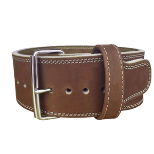 Ceinture de musculation professionnelle en cuir véritable de 4 pouces, réglable et imperméable, pour le soutien du dos et de la taille, sécurité fitness - Product Image 1