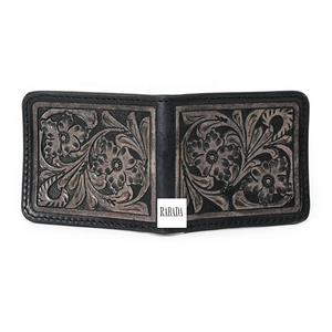 Nueva moda occidental cuero de vaca natural Tooled Hipster Cartera de cuero de los hombres mayorista fabricante OEM - Product Image 4