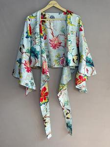 Top Informal de Verano para Mujer, Estilo Bohemio, Hecho a Mano, con Estampado Floral Tie Dye, de Algodón Indio, Ecológico, para la Playa - Product Image 2