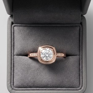 Vintage Style 2.00CT Round Cut Diamond <b>Signet</b> <b>Ring</b> <b>For</b> <b>Women</b> Lab Grown 10K Rose Gold Fine Special Gift <b>for</b> Partner - Product Image 2