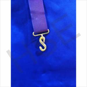 Delantal Masónico para Maestro Ceremonial, Bordado en Morado y Dorado - Product Image 3