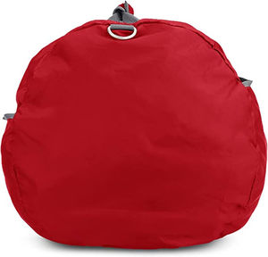 Sac de sport unisexe à prix abordable, rouge, en polyester, 40-55L, avec fermeture éclair, poignée souple, design uni décontracté, sangle réglable, durable - Product Image 2