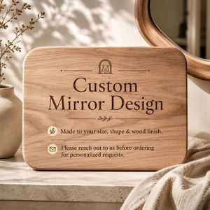 Handcrafted Modern Eco-Friendly Wooden <b>Rectangular</b> Framed Decorative Accent Wall <b>Mirror</b> for Bedroom Living Room Hallway Entryway - Product Image 6