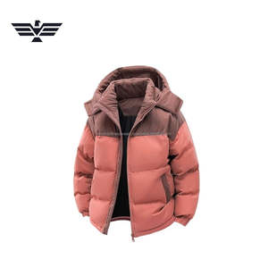 Veste matelassée en velours côtelé pour homme EMPIRE TREND WEARS, motif lettres, col montant, logo frontal, hiver, isolée, matelassée, respirante - Product Image 1