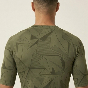Camiseta Deportiva Personalizada OEM para Hombre, con Logotipo Frontal, Manga Corta, Compresión, para Fitness, Gimnasio, Entrenamiento, Ropa Deportiva de Alto Rendimiento - Product Image 4