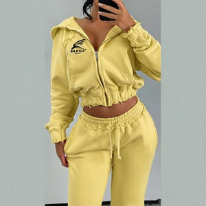 Conjunto de Ropa Deportiva para Mujer, Otoño 2026, Dos Piezas, Chaqueta con Cierre y Pantalones Deportivos - Product Image 6