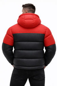High Quality Men's Premium Solid Zip Hooded Oversize Puffer Jacket Winter <b>Warm</b> Custom Quilted <b>Waterproof</b> Streetwear - Product Image 5