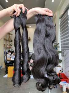 Wholesale <b>Magic</b> Bouncy Human <b>Hair</b> Extensions 30-Inch Bundle Virgin Remy <b>Hair</b> Natural Color Machine Weft - Product Image 3
