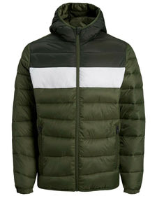 Best Selling Pakistan Manufacturer <b>Winter</b> Long Sleeve Breathable Good Quality Hooded Stand Collar Puffer <b>Jacket</b> Front Logo - Product Image 3