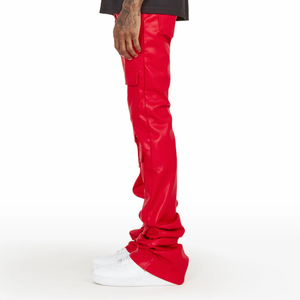 Pantalon en cuir pour homme, dernier design, haute qualité, coupe droite décontractée, style vintage hip-hop, confortable, personnalisable. - Product Image 5