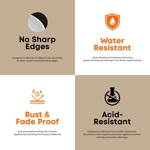 Porte-savon double grand format carré avec support mural, double couche, en verre et métal, robuste, pour salle de bain - Product Image 5