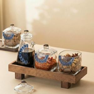 Wooden Tray: Walnut Wood Organizer Tray for Bathroom <b>Kitchen</b> Counter Coffee <b>Table</b> Display Japanese Wabi Sabi Decor - Product Image 3