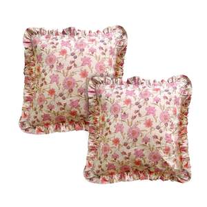 Funda de Cojín Cuadrada Elegante en Beige y Rosa para Decoración de Sala de Estar y Dormitorio, Suministro Directo de Fábrica, Disponible a Precio Accesible - Product Image 4