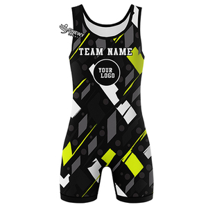 Maillots de lutte avec impression par sublimation intégrale, extensibles, sur mesure, pour hommes sexy - Product Image 5