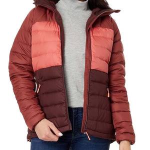 Chaqueta Acolchada de Lona Tejida para Mujer, Color Liso, Poliéster Transpirable, Impermeable, Reversible, Ecológica, Otoño Invierno - Product Image 5