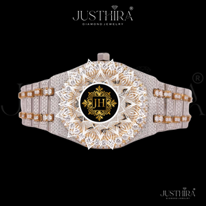 Reloj de Cuarzo con Diamantes Moissanite Clásicos de Exportación India, Reloj de Lujo para Hombre, Estilo Ejecutivo, Resistente a los Arañazos, Disponible para la Venta - Product Image 4