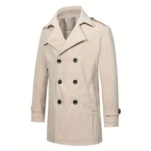 Elegante Abrigo Largo de Lana para Hombre, Chaqueta de Invierno Cálida, Gabardina para Otoño, Ropa de Calle Informal y Formal, Venta al por Mayor - Product Image 1
