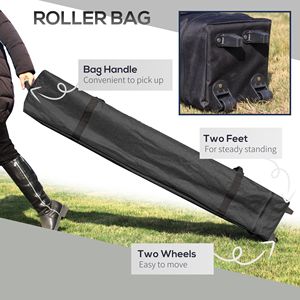 "10FT X 10FT Foldable <b>Canopy</b> <b>Tent</b> with Adjustable Height Carry Bag & Wheels" - Product Image 4