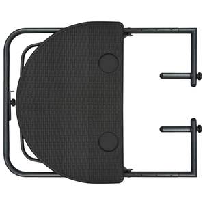 Marrón 23,6 "x 25,2" x 32,9 "Mesa colgante para balcón Muebles de patio con aspecto de ratán de plástico - Product Image 6