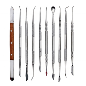 Stainless Steel Dental Wax Carving Tools Wax Carver Carving 10PCS Set Surgical Dental Sculpture Knife <b>Case</b> By Grip Surgical - Product Image 2