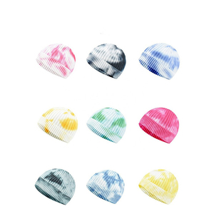 Beanie Good Quality New Arrive Stock Trendy Tie <b>Dye</b> Beanies ODM Bulk Manufacturing - Product Image 2