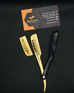 Rasoir de barbier professionnel de luxe de haute qualité, en plastique et acier inoxydable, lame simple, pour le rasage du visage des hommes, couleur personnalisée - Product Image 2