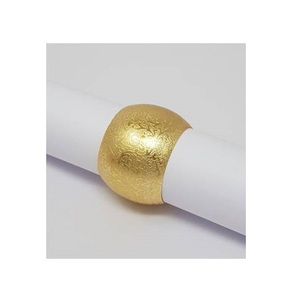 Wholesale Solid Brass Striped Napkin Rings Multicolor Enamel Eco-Friendly Durable Modern Luxury Decorative <b>Table</b> Napkin Holder - Product Image 3