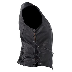 Chaqueta de Motocicleta para Mujer, Negra con Naranja, Forro de Malla Transpirable, Cierre de Cremallera, Manga Larga, Color Sólido, Estilo Otoñal - Product Image 4