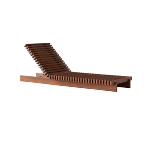 Tumbona de teca de lujo con cojín, chaise longue ajustable, muebles para piscina de resort o villa - Product Image 2