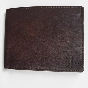 EXAPLUS Brand Men's Brown Vegan Leather Slim Bifold <b>Wallet</b> | Daily Use Compact <b>Card</b> <b>Holder</b> & Short Purse - Product Image 2
