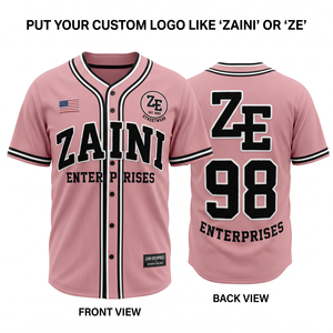 เสื้อเบสบอลแบบยูนิเซ็กซ์ 180 GSM พรีเมียม ระบายอากาศได้ดี แห้งเร็ว สายปรับได้ ผ้าโพลีเอสเตอร์ตาข่าย สีชมพู ดำ ขาว ดีไซน์ขอบสีตัดกัน - Product Image 1