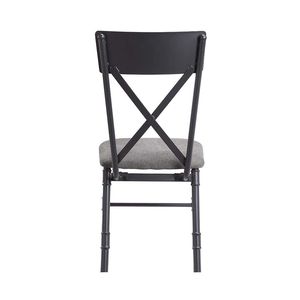 Set di 2 sedie da pranzo con cuscini per seduta grigi e neri sabbia - Product Image 5