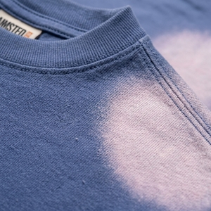 T-shirt Homme Oversize Col Rond Manches Courtes 100% Coton Pur Grammage Lourd Délavé à l'Acide Effet Délavé par le Soleil Impression Numérique Respirant - Product Image 6