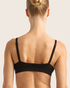 Soutien-gorge de sport pour femme de qualité supérieure, sans couture, respirant, en Spandex/Coton, col en V profond, bretelles réglables, maintien élevé, noir, pour le yoga - Product Image 3