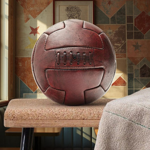 Hand Stitched Genuine Leather <b>Retro</b> <b>Football</b> Vintage Soccer Ball Classic Brown Sports Gift Custom Logo in affordable price - Product Image 5