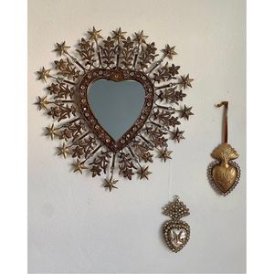Miroir mural décoratif rond vintage doré style sunburst, miroir suspendu de luxe, miroir d'appoint baroque pour salon, décoration murale pour la maison - Product Image 6