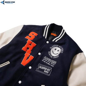 Chaqueta Varsity de Invierno Personalizada de Alta Calidad con Bordado, Cuerpo de Lana y Mangas de Cuero - OEM/ODM al por Mayor, Resistente al Viento - Product Image 4