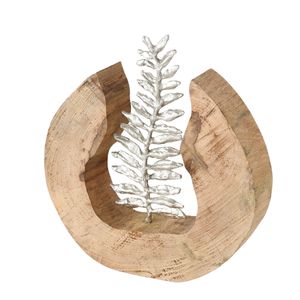 Elegante adorno de aluminio plateado con base de madera para decoración del hogar, para decoración navideña, para decoración de Pascua. - Product Image 6