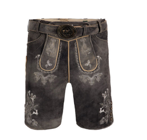 Lederhosen bavaroises pour l'Oktoberfest, grande taille, en velours côtelé, avec cordon de serrage, décontractées, pour homme adulte, style autrichien et allemand, mi-broderie - Product Image 2