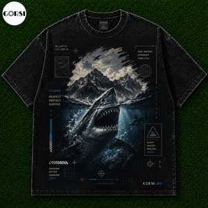 T-shirt graphique surdimensionné personnalisé OEM, coton délavé à l'acide, streetwear de basketball pour hommes - Product Image 4