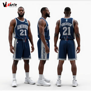 Conjunto de Camiseta y Pantalones Cortos de Baloncesto de Secado Rápido con Sublimación Personalizada, Nombre del Equipo, Logotipo, Uniforme de Baloncesto Transpirable vafir - Product Image 5