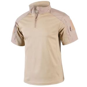 เสื้อยืดแขนยาวแบบทหาร คอซิป ผ้าโพลีเอสเตอร์ระบายอากาศได้ดี - Product Image 2