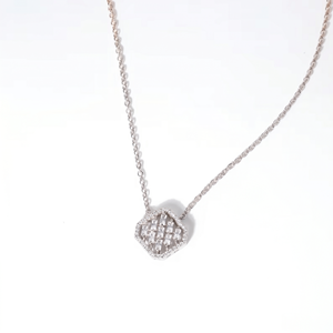 Moissanite IGI Certified Cluster Lab Diamond <b>Pendant</b> Necklace 18K <b>Solid</b> <b>Gold</b> Round Cut Lab Diamond Proposal <b>Pendant</b> Necklace - Product Image 6