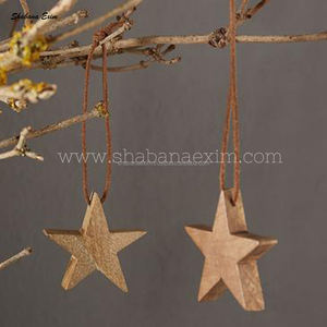 Décorations pour la maison de Noël Mini boules en bois Article Forme d'arbre de haute qualité Arbre de Noël Articles suspendus d'Indien - Product Image 3