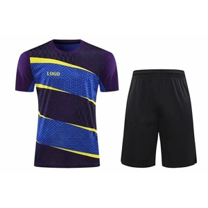 Camiseta de Fútbol Sublimada Azul para Hombre, Cuello Redondo, Manga Corta, Estampado Geométrico, Absorbe la Humedad, Corte Atlético - Product Image 5