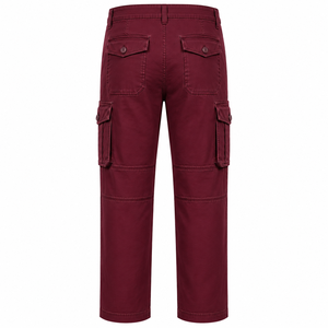 Pantalon cargo pour homme, taille mi-haute, coupe droite, multi-poches, style streetwear, en toile imperméable, pantalon décontracté d'automne - Product Image 2