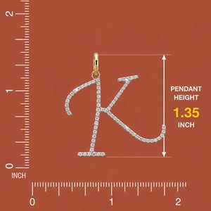 Colgante de Plata de Ley 925 con Letra Inicial K y Diamantes Moissanite, Regalos de Joyería para Hombres y Mujeres - Product Image 3