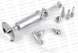 Self-Filling <b>Ear</b> Syringe Kit Stainless Steel Otology Irrigation Pump with Flexible Tube & Safety Protection Disk ENT Instrument - Product Image 6
