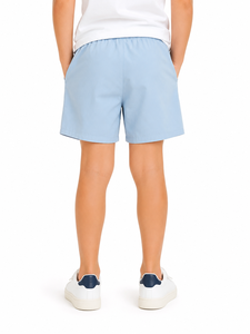 Baby Boys <b>Denim</b> <b>Dungaree</b> Romper Set with Soft Cotton T Shirt Cute <b>Short</b> Overalls Outfit Casual Summer Jumpsuit Adjustable Strap - Product Image 3